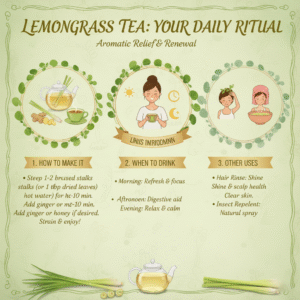 Fresh Green Lemongrass with roots - Image 3