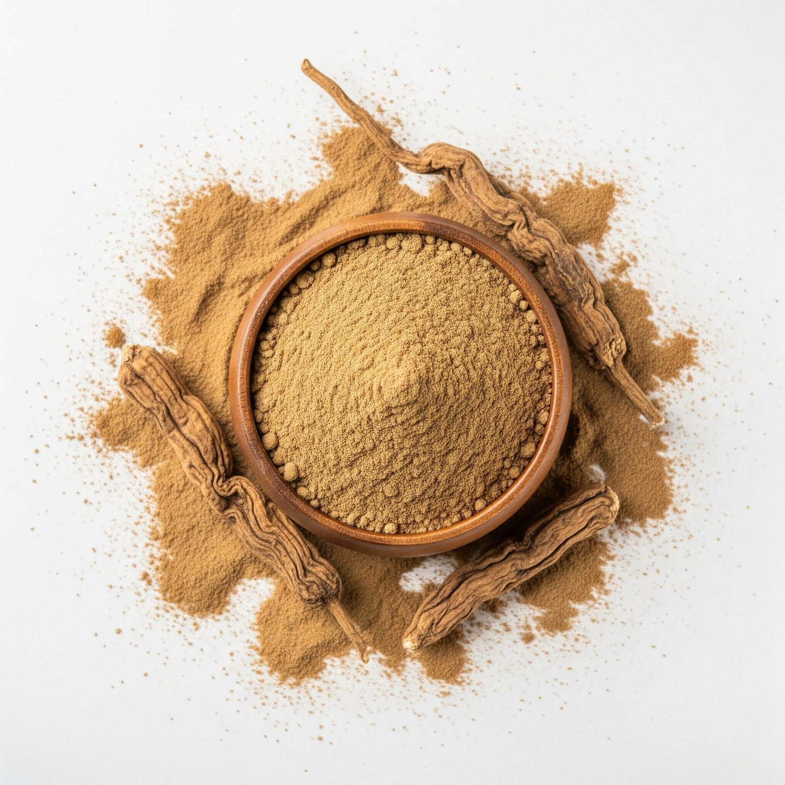 Fresh Dried Ashwagandha Root Powder/Ashwagandha Podi/Amukkara Kizhangu/Asvagandha Churna