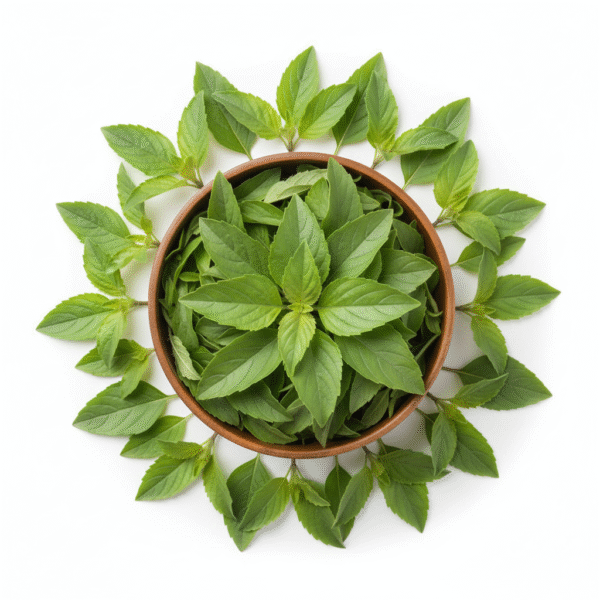 Fresh Green Tulsi/Holy Basil leaves
