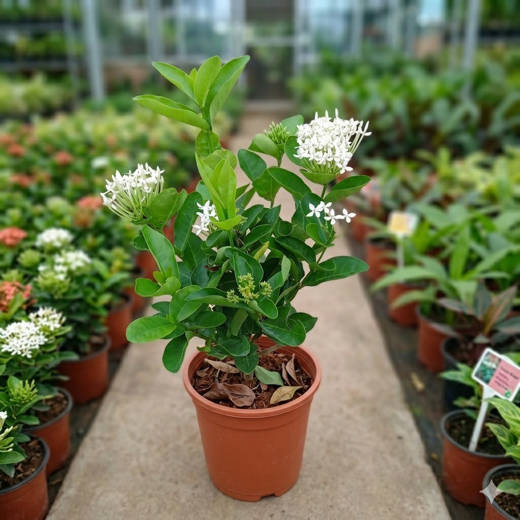 Rugmini/Thechi/Vedchi/Bakali/Puttapala chettu/Kepula/Ixora Dwarf Healthy Live Plant - Image 4