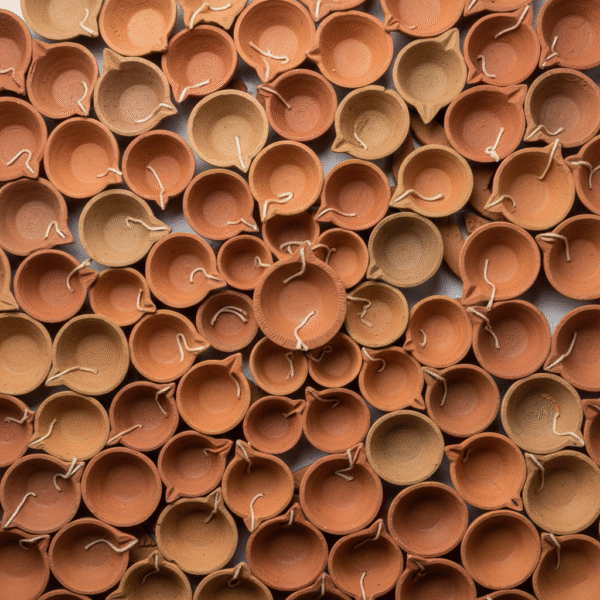 Handmade Clay Diya/Pradip For Puja Festivals