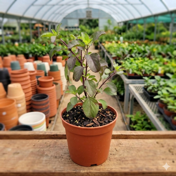 Krishna/Shyama/Purple Leaf Basil Live Fresh Plant