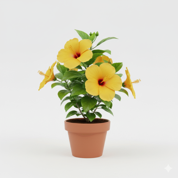 Yellow Hibiscus/Gudhal/Holud Joba Fresh Live Flower Plant