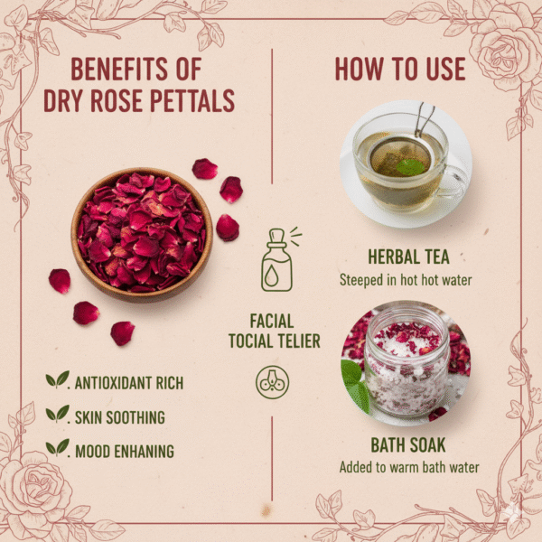 Fresh Sundried Rose Petals Tea