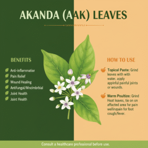 Fresh Whole Cut Akanda/Aak Green Leaves - Image 3