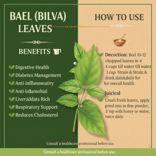 Green Fresh Cut Bael/Bilva plant Leaves