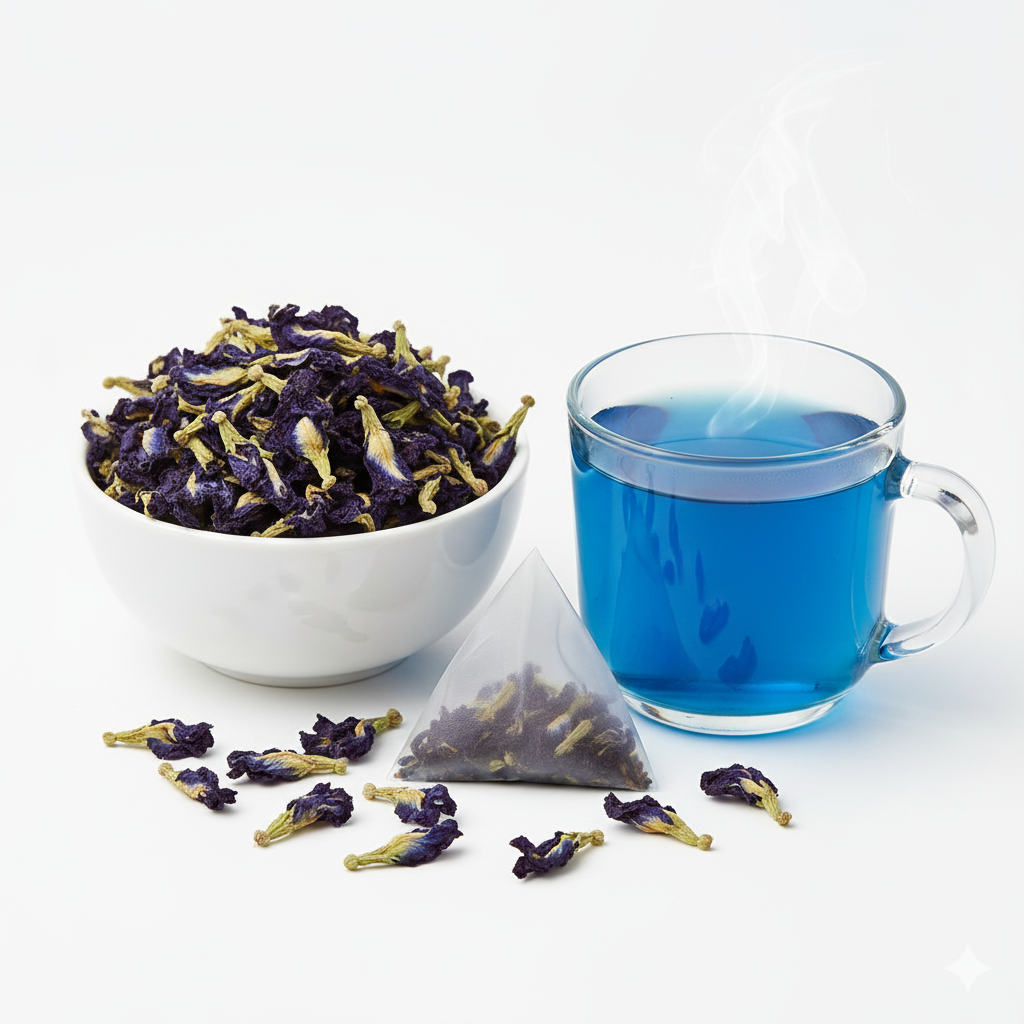 Fresh Dried Butterfly Pea/Aprajita/Shankhpushpi Flowers Blue Tea - Image 3