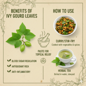 Fresh Green Ivy Guard/Kunduri/kundru/Tondli Herbal Leaves - Image 2