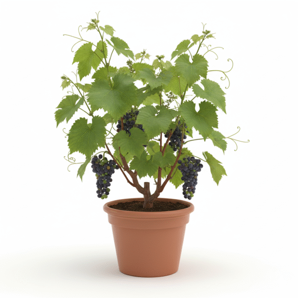 Black Grape Healthy Plant