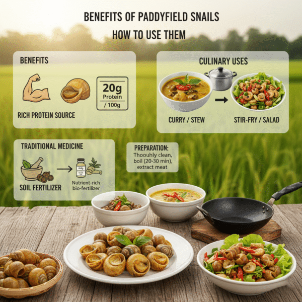 Fresh Dried Paddy Field Snails/Jol Kukura/Gugli without shells