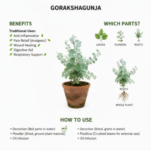 Gorakshaganja/Gorakhbuti/Cherula/Shiru-Pulai/Kapuri-Madhuri Herbal Plant - Image 3