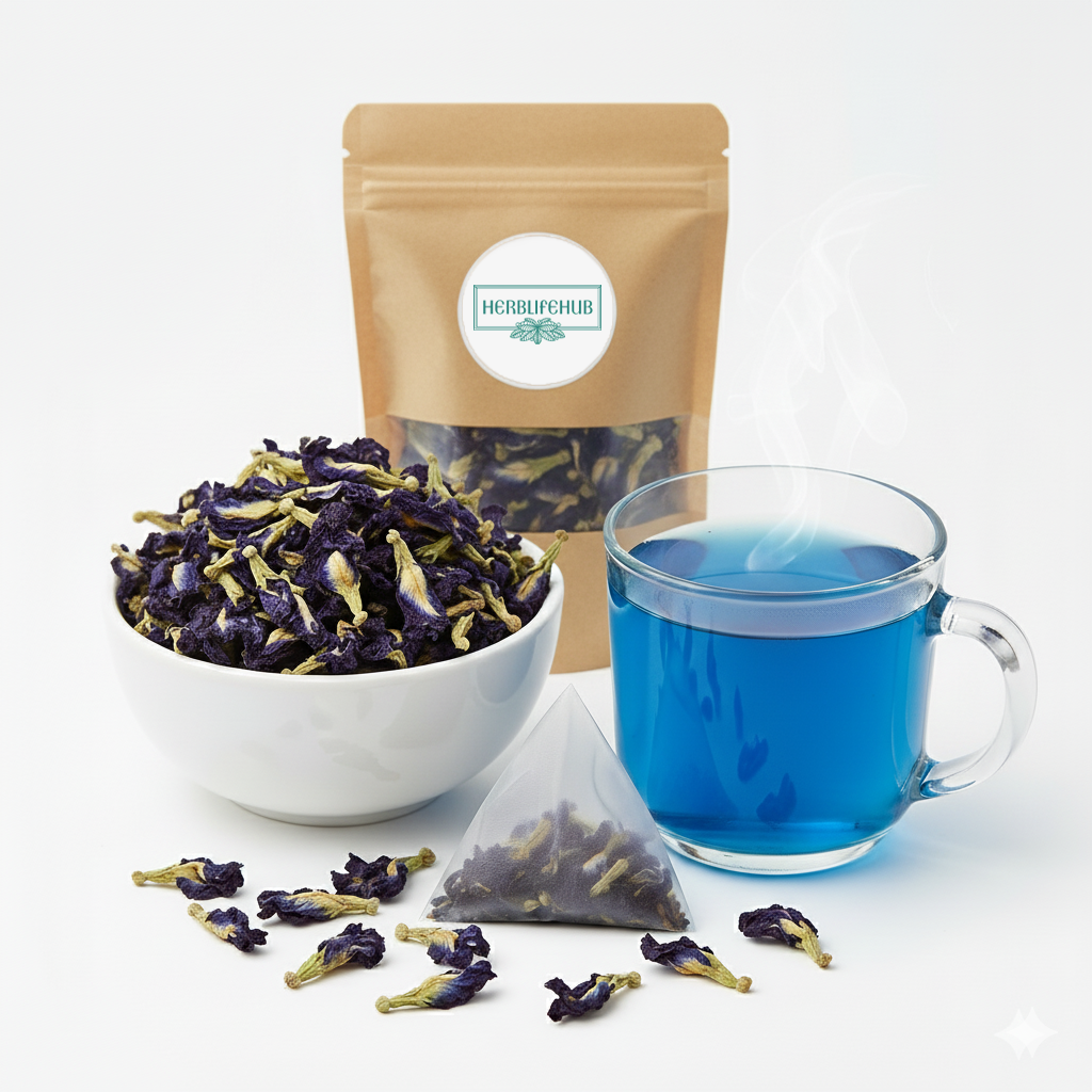 Fresh Dried Butterfly Pea/Aprajita/Shankhpushpi Flowers Blue Tea