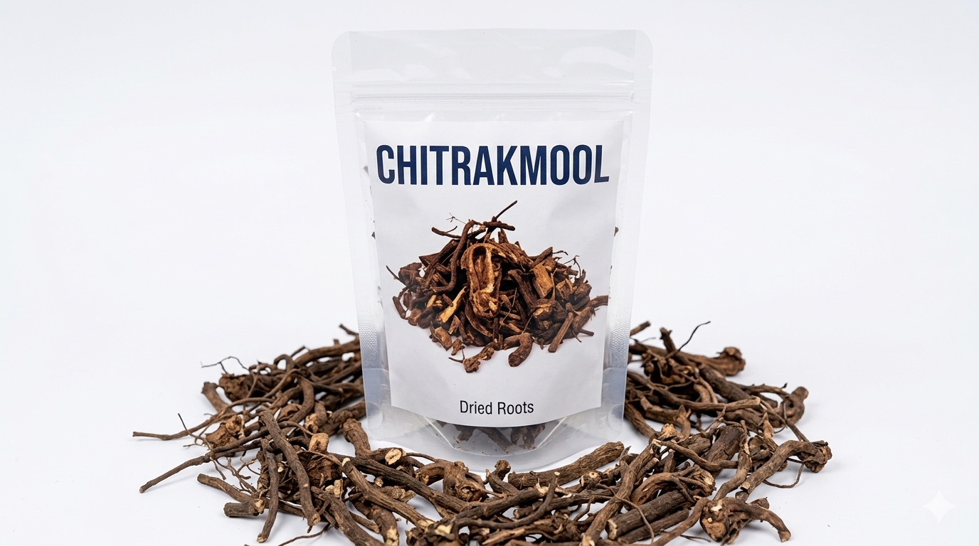 Chitrakmool/Chita/Chittiri White Leadwort Whole Dried Root