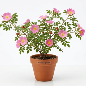 Sweet Briar Id Button Rose Hybrid Pink Plant