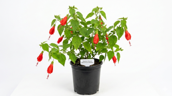 Red Sleeping Hibiscus (Malvaviscus arboreus) Flower Healthy Live Plant