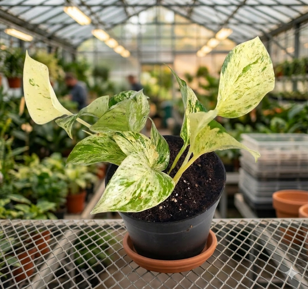 Marble Queen Indoor Money Plant - Image 3