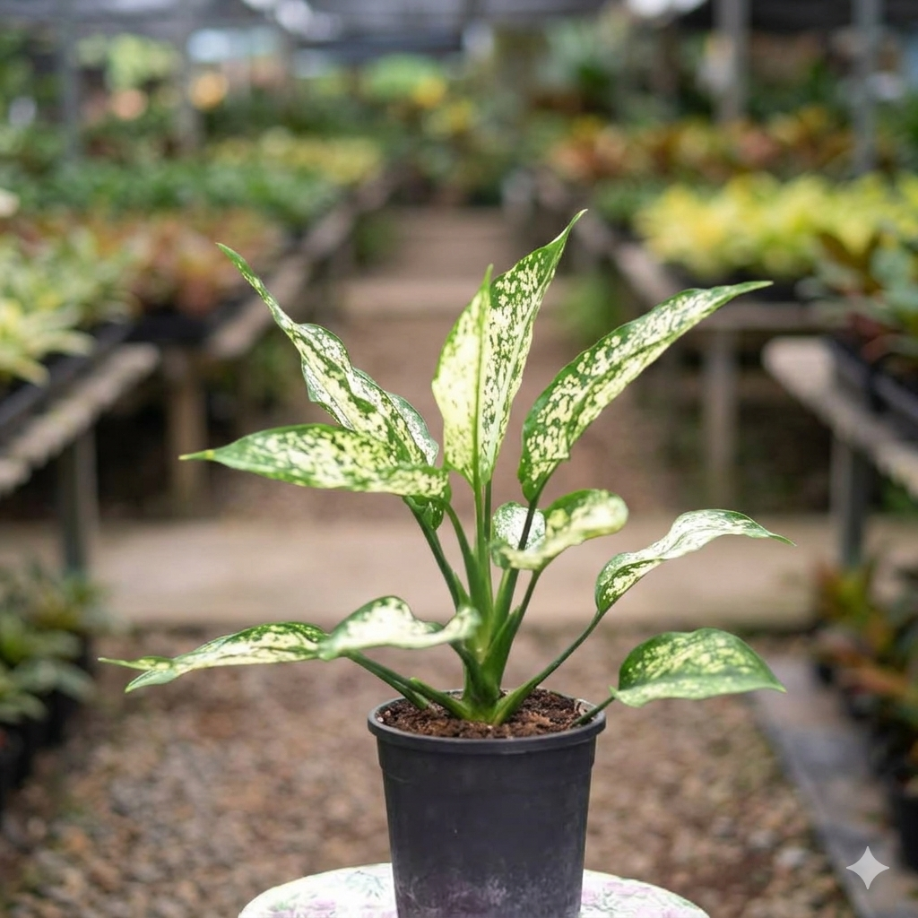 Aglaonema Snow White Indoor Healthy Plant - Image 3