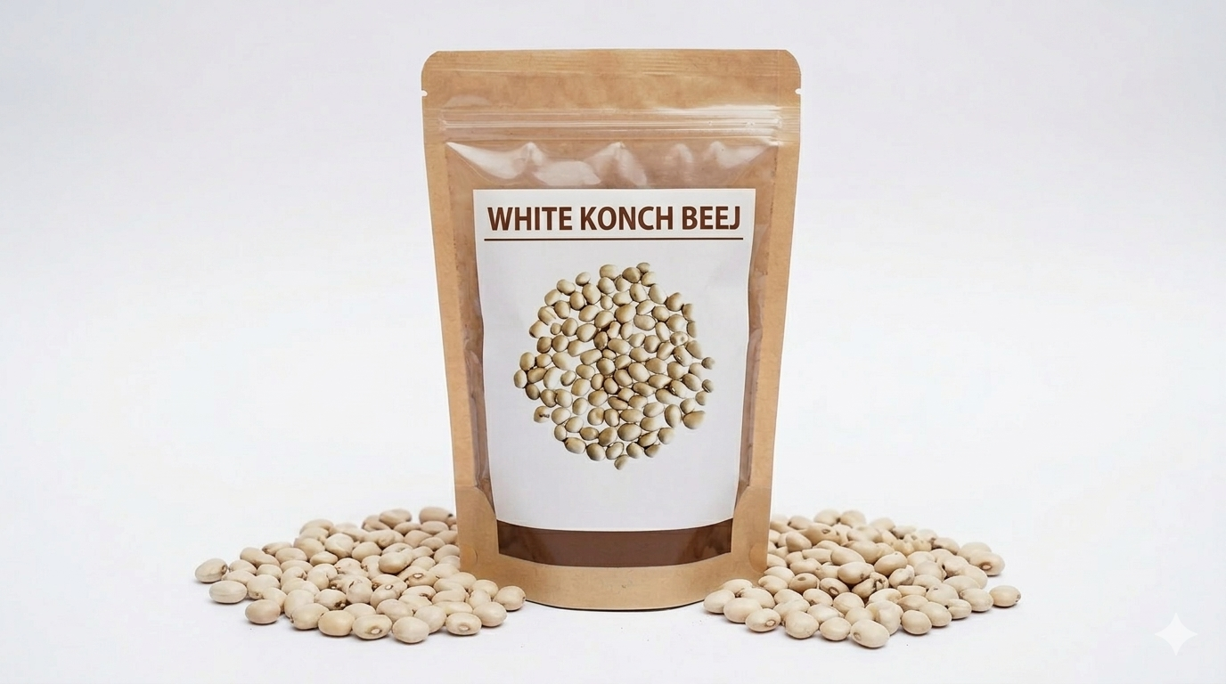 White Kaunch/Konch Mucuna Pruriens white Seed